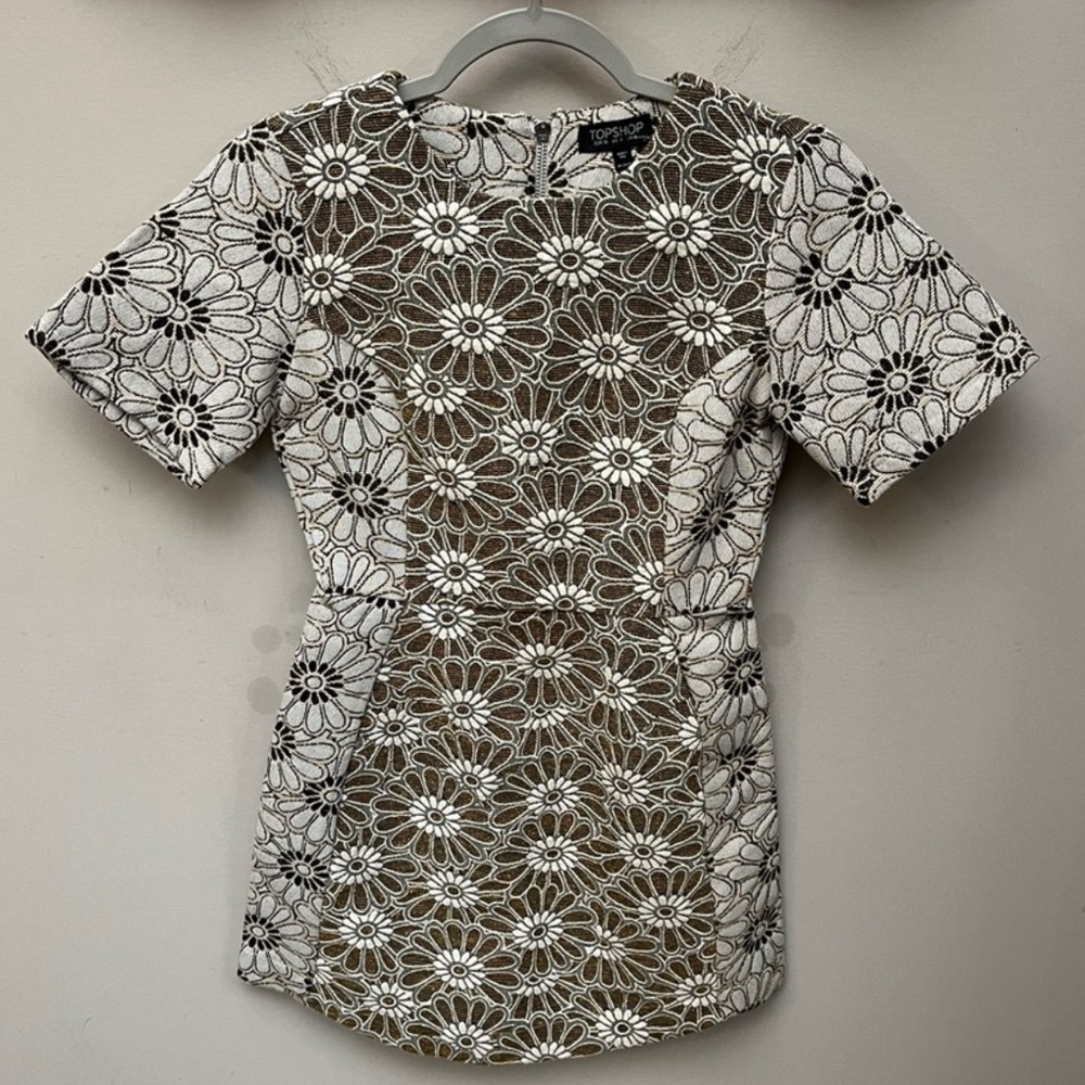 ISO Topshop daisy jacquard mini dress - Picture 2 of 2
